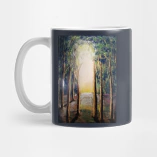 Landscape sunrise in forest Mug